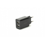 Gembird EG-U2C2A-03-BK mobile device charger Mobile phone, Smartphone, Tablet Black USB Indoor