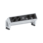 Bachmann DESK2 power extension 2 AC outlet(s) Indoor Stainless steel