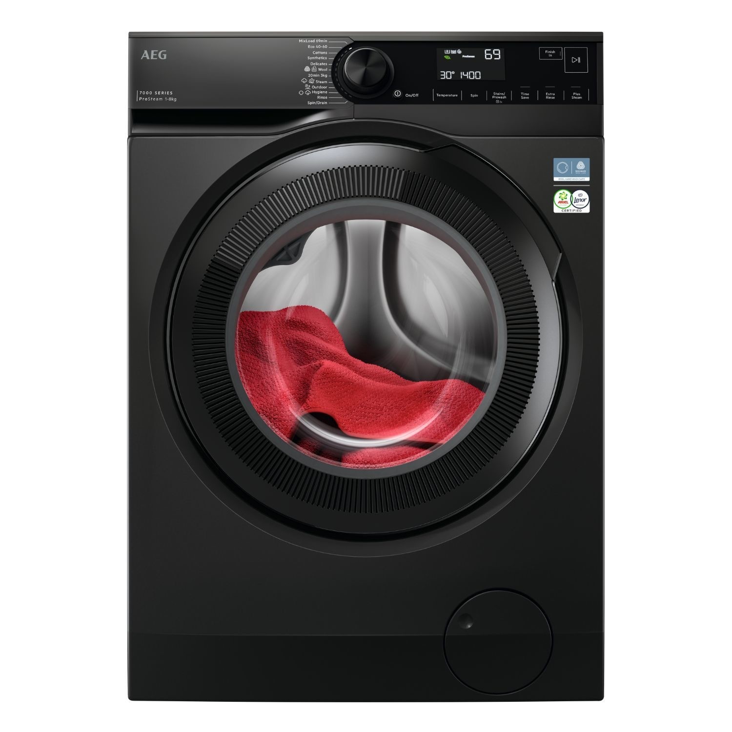 AEG 7000 Series ProSteam  8kg 1400rpm Washing Machine - Graphite