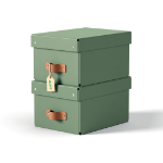 Leitz Puro Storage Box with lid, small, 7L, 100% recycled card, pack of 2