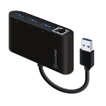 ALOGIC USB 3.0 SuperSpeed 3 Port HUB and Gigabit Ethernet Adapter (Driverless / Plug & Play)