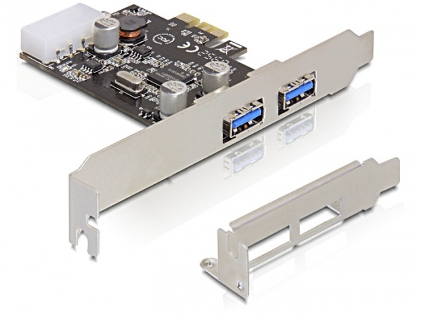 DeLOCK 2x USB 3.0 PCI Express card interface cards/adapter USB 3.2 Gen 1 (3.1 Gen 1) Internal
