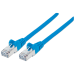 Intellinet Network Patch Cable, Cat6A, 5m, Blue, Copper, S/FTP, LSOH / LSZH, PVC, RJ45, Gold Plated Contacts, Snagless, Booted, Lifetime Warranty, Polybag