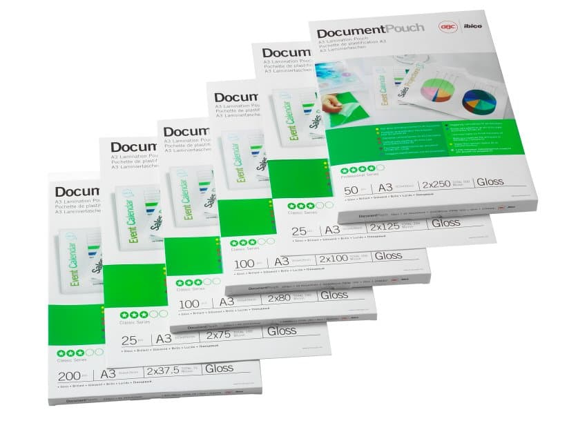 Image of GBC Peel`n Stick Laminating Pouches A3 2x125 Micron Gloss (100)