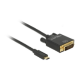 DeLOCK 3m, USB-C/DVI 24+1 USB graphics adapter 3840 x 2160 pixels Black