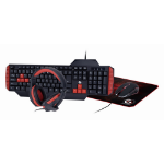 Gembird GGS-UMG4-02 toetsenbord Inclusief muis Gamen USB QWERTY Amerikaans Engels Zwart