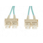 4Cabling 3m SC-SC OM3 Multimode Fibre Optic Duplex Patch Lead : 2mm Oversleeving | Aqua