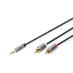 Digitus DB-510330-010-S audio kabel 1 m 3.5mm 2 x RCA Zwart