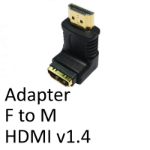 TARGET HDMI 1.4 (F) to HDMI 1.4 (M) Black OEM Right Angled Adapter