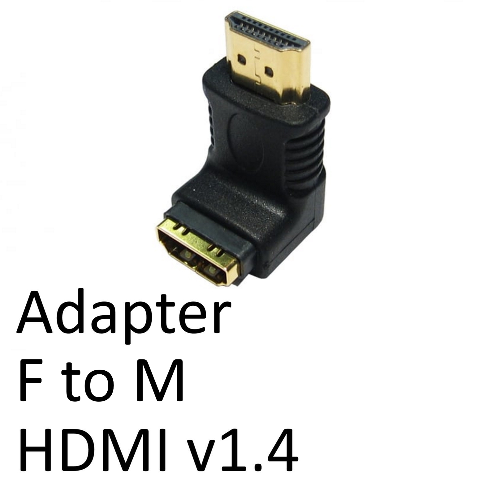 Image of TARGET HDMI 1.4 (F) to HDMI 1.4 (M) Black OEM Right Angled Adapter