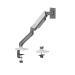 Brateck LDT88-C012 SINGLE SCREEN RUGGED MECHANICAL SPRING MONITOR ARM For most 17'~32' Monitors, Space Grey & White (LS)