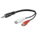 Microconnect AUDALHF02 ljudkabel 0,2 m 3,5mm 2 x RCA Svart