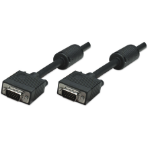 Manhattan VGA Monitor Cable (with Ferrite Cores), 7.5m, Black, Male to Male, HD15, Cable of higher SVGA Specification (fully compatible), Shielding with Ferrite Cores helps minimise EMI interference for improved video transmission, Lifetime Warranty, Poly