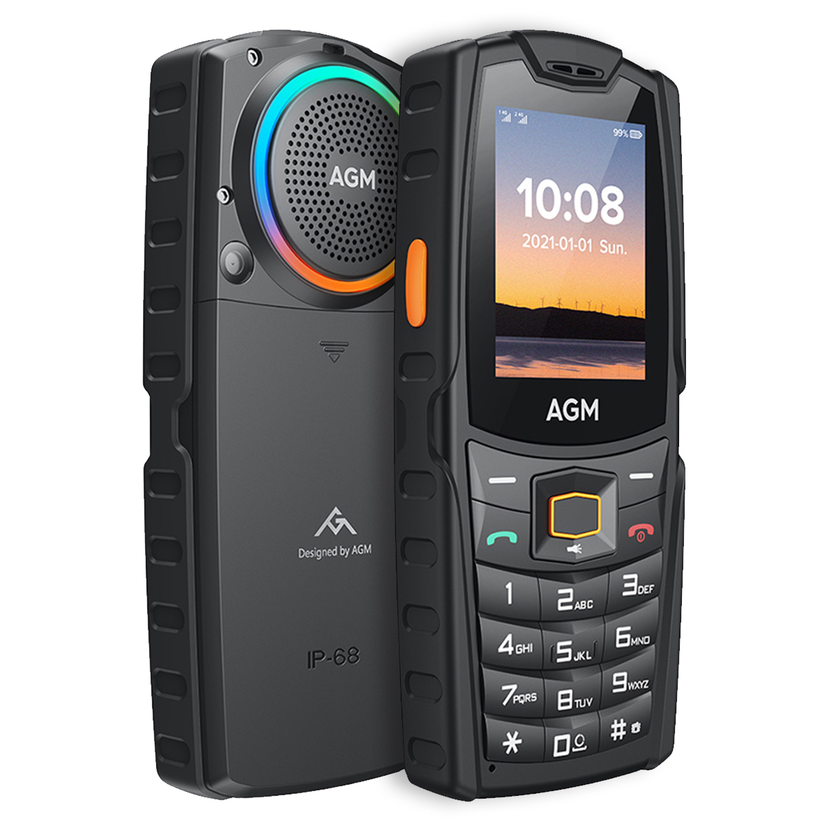 AGM M6 4G Rugged Mobile Phone IP69 Waterproof 3.5W Speaker