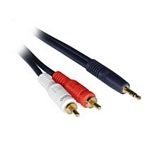 C2G 1m Velocity 3.5mm Stereo Male to Dual RCA Male Y-Cable audio cable 2 x RCA Black