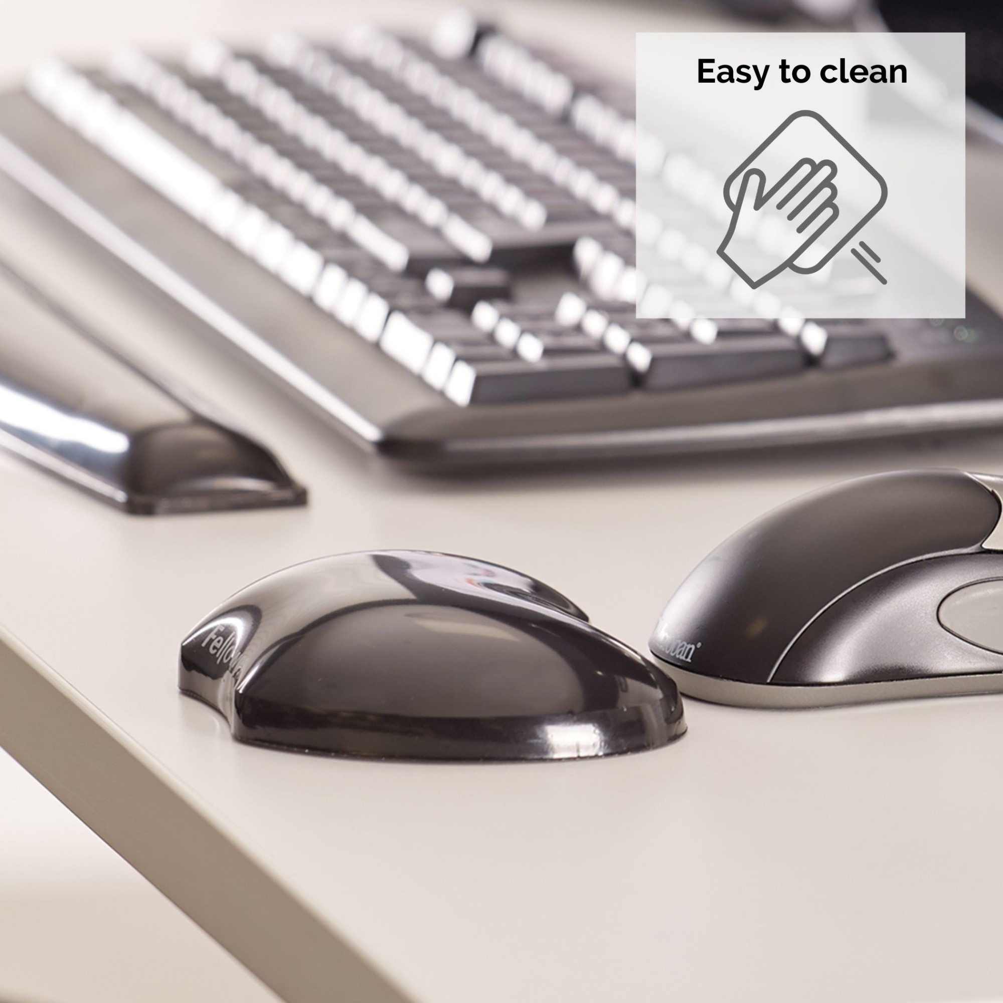 Fellowes Wrist Rest Crystals Gel Wrist Rest with Non Slip Rubber Base