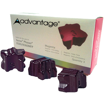 Advantage XRX856M3 - Pack of 3 MAGENTA ADVANTAGE ColourMATCH ink sticks Xerox Phaser 8560 (3,400 pages) Advantage XRX856M3 - Pack of 3 MAGENTA ADVANTAGE ColourMATCH ink sticks Xerox Phaser 8560 (3,400 pages)