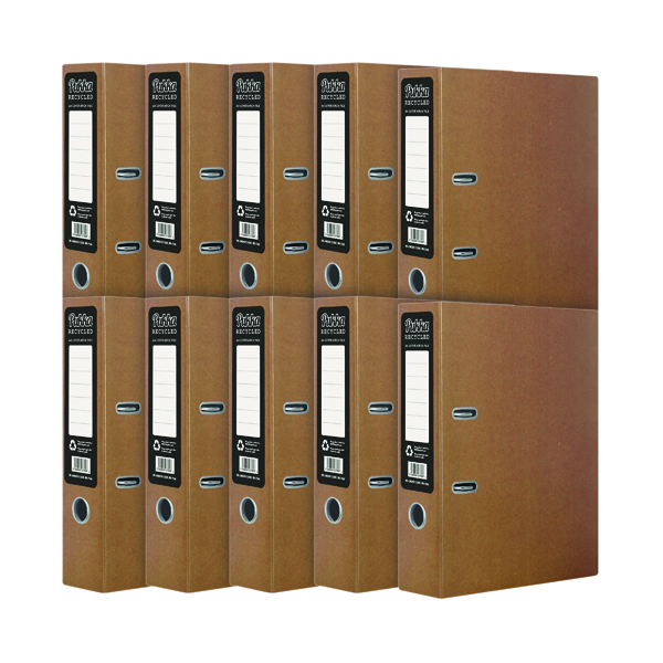 Image of Pukka Recycled A4 Lever Arch (Pack of 10) - Kraft