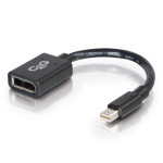 C2G 15cm Mini DisplayPort to DisplayPort Adapter Converter 4K UHD - Mini DP Male to DP Female - Black