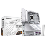 GIGABYTE B850 AORUS ELITE WIFI7 ICE Motherboard - AMD Ryzen 9000 Series CPUs, 12+2+1 Phases Digital VRM, up to 8200MHz DDR5 (OC), 1xPCIe 5.0 + 2xPCIe 4.0 M.2, 2.5 LAN, WIFI 7, USB 3.2 Gen 2x2