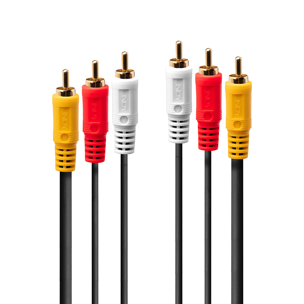 Image of Lindy Audio Video Cable 3x phono 1m