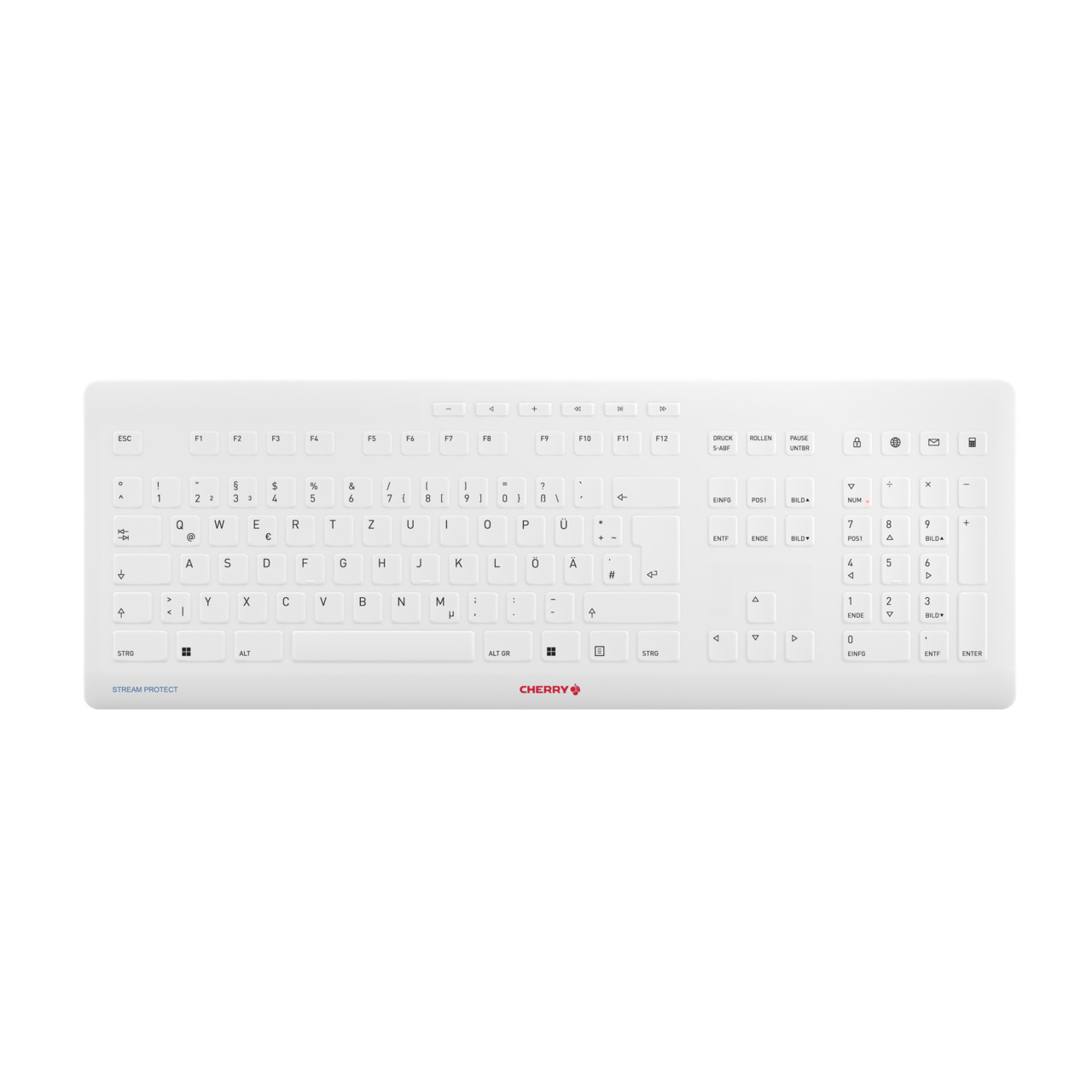 Image of CHERRY Stream keyboard RF Wireless + USB QWERTZ German White