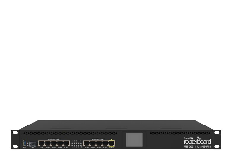 Image of Mikrotik RB3011UIAS-RM wired router Gigabit Ethernet Black