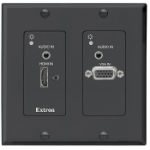 Extron DTP T UWP 4K 232 D socket-outlet 2 x 3.5 mm + HDMI + VGA Black