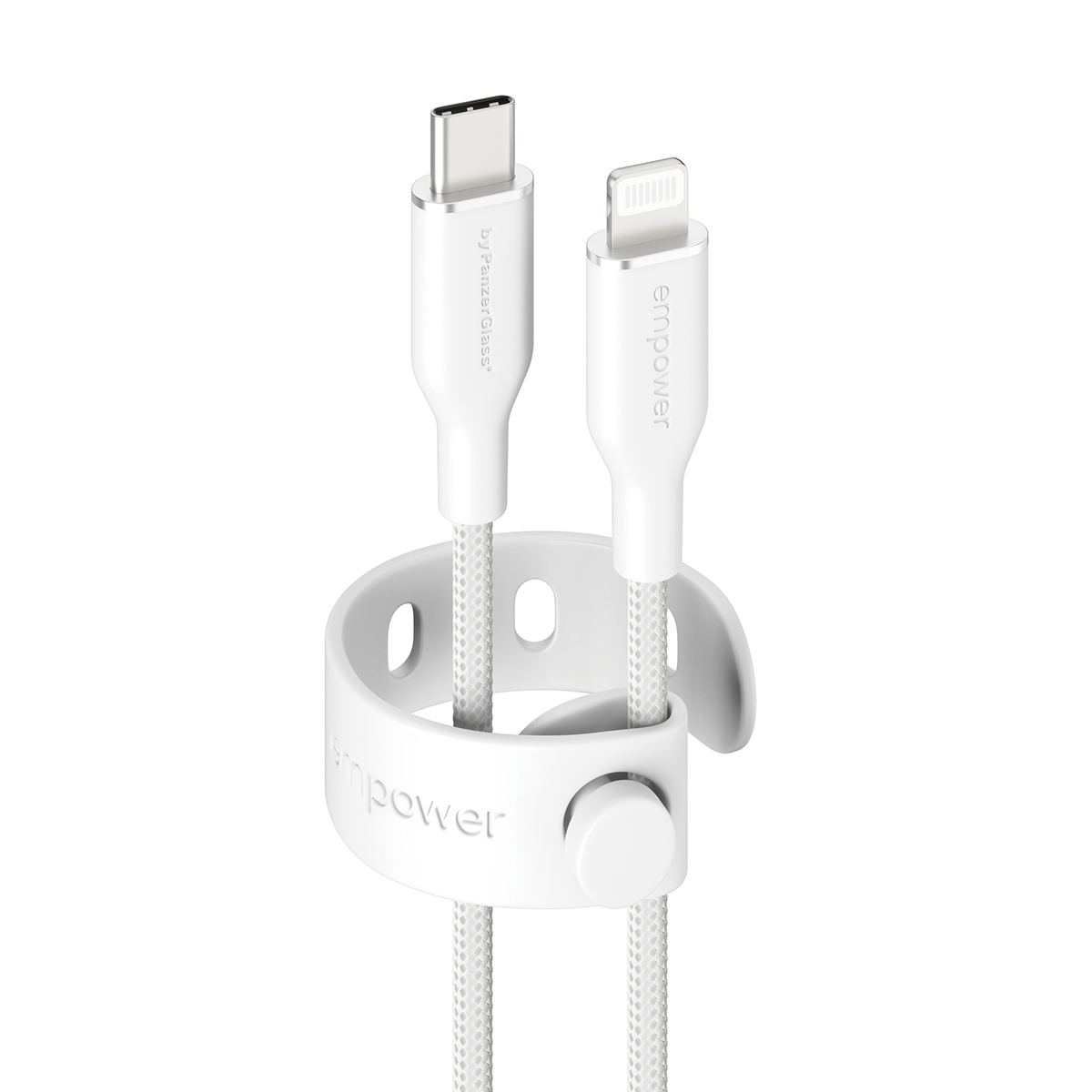PanzerGlass empower by Â® Racing 60W USB-C to Lightning Cable | USB 2.0 | 1.2M | Silver White