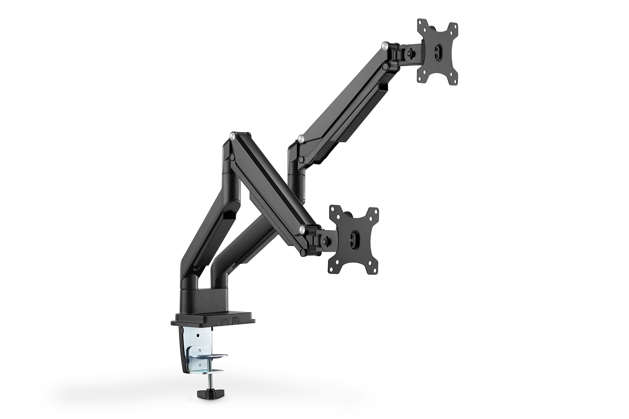 Image of Digitus Universal Dual Monitor Mount with Gas Spring and Clamp Mount
