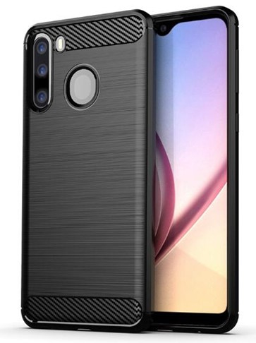 JLC Samsung A21 Brushed Silicone Case- Black