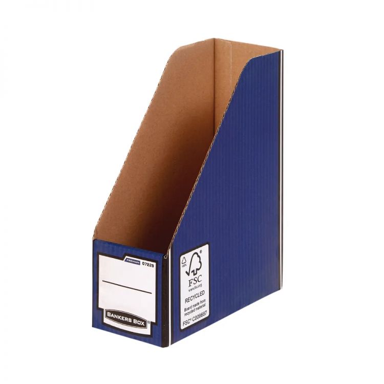 722907 BANKERS BOX Magazine File Blue Pack of 5