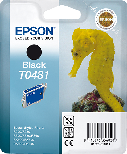 Image of Epson C13T04814010/T0481 Ink cartridge black, 450 pages ISO/IEC...