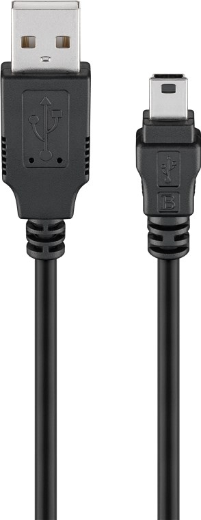 Image of Goobay USB 2.0 Hi-Speed Cable, black, 0.15m