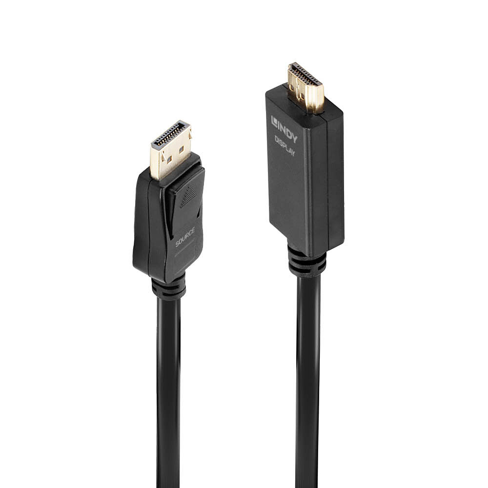 Image of Lindy 3m DisplayPort to HDMI 10.2G Cable