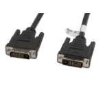 Lanberg CA-DVID-10CC-0030-BK Dvi-D (24+1Pol) Stecker auf Dvi-D (24+1Pol) Stecker Dual Link Kabel, 3m schwarz DVI cable Black
