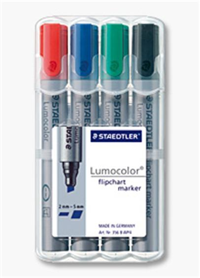Staedtler 356 B WP4 marker 4 pc(s) Black, Blue, Green, Red