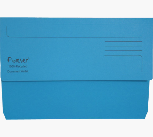 Exacompta Forever Document Wallet Manilla Foolscap Bright Blue (Pack of 25) 211/5001
