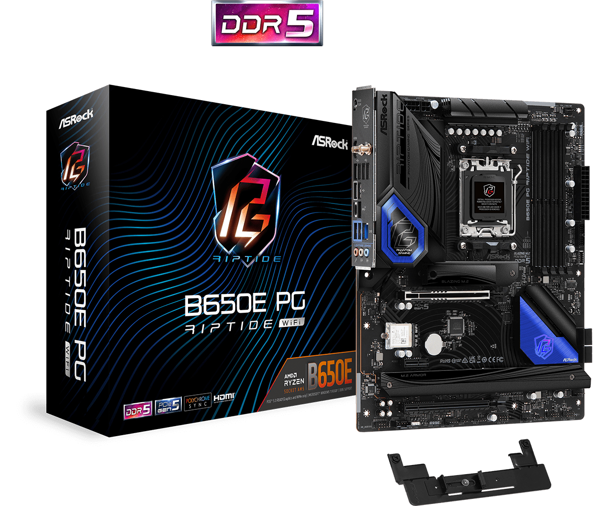 Image of Asrock B650E PG Riptide WiFi AMD B650 Socket AM5 ATX