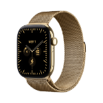 Apple Watch Series 12 GPS + Cellular 46mm Radiant Gold Titanium Case with Radiant Gold Milanese Loop - S/M