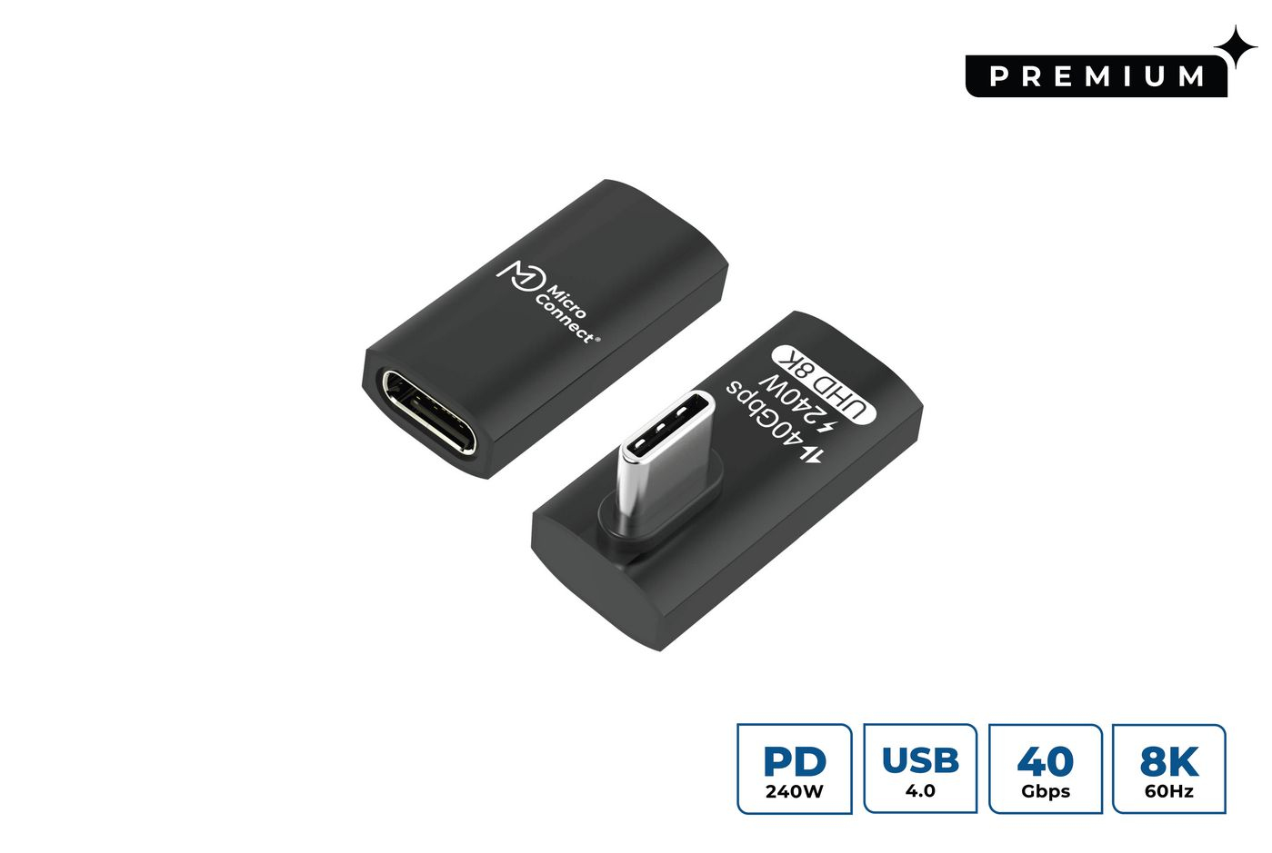 Microconnect Black Usb4-Ccfas-240W Usb Cable Usb4 Gen 3X2 0 M Usb C