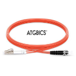 ATGBICS LC-ST OM2, Fibre Optic Cable, Multimode, Duplex, Orange, 50m