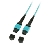 Lindy MTP (MPO) 150m fibre optic cable MPO/MTP OM3 Black, Turquoise