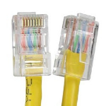 eNet Components Cat5e, 3ft. networking cable Yellow 35.4" (0.9 m)