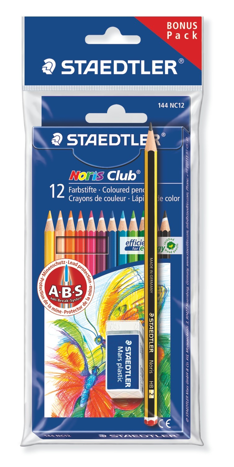 Staedtler Noris Club 144 Set Black, Blue, Bordeaux, Brown, Green, Light Blue, Light Green, Orange, Peach, Red, Violet, Yellow 13 pc(s)