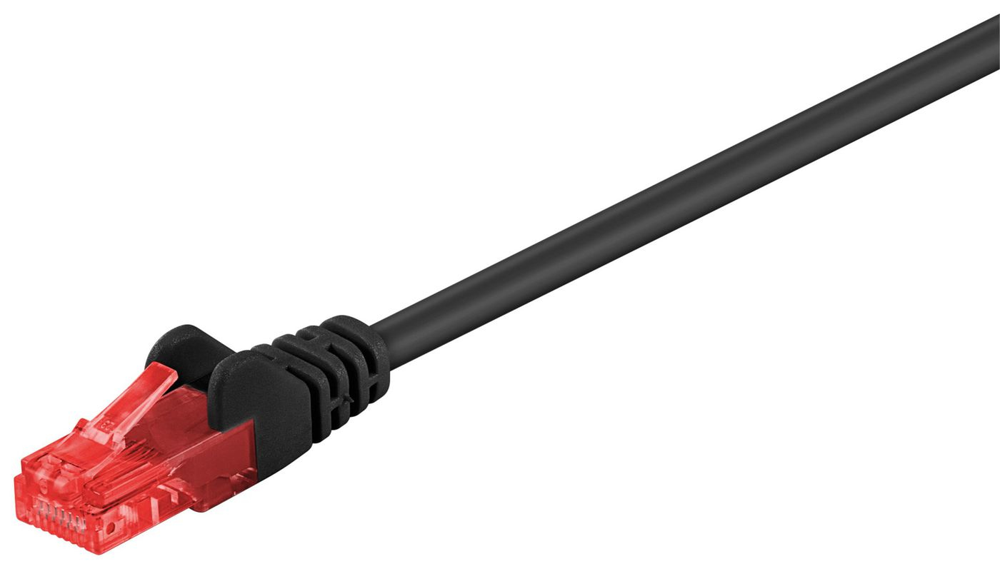Photos - Cable (video, audio, USB) Microconnect B-UTP601S networking cable Black 1 m Cat6 U/UTP  (UTP)
