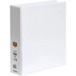 MARBIG CLEAR VIEW INSERT BINDER A4 3D RING 50MM WHITE