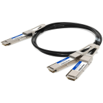 AddOn Networks QDD2QSFP28400CU1M-AO InfiniBand/fibre optic cable 39.4" (1 m) QSFP-DD 2x QSFP28 Black, Metallic