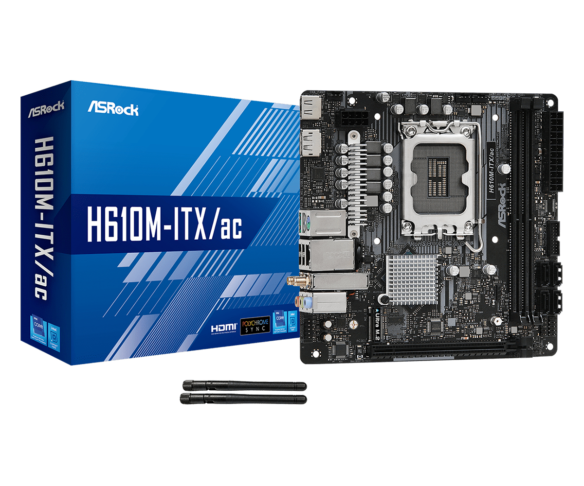 Image of Asrock H610M-ITX/ac Intel H610 LGA 1700 Micro ITX