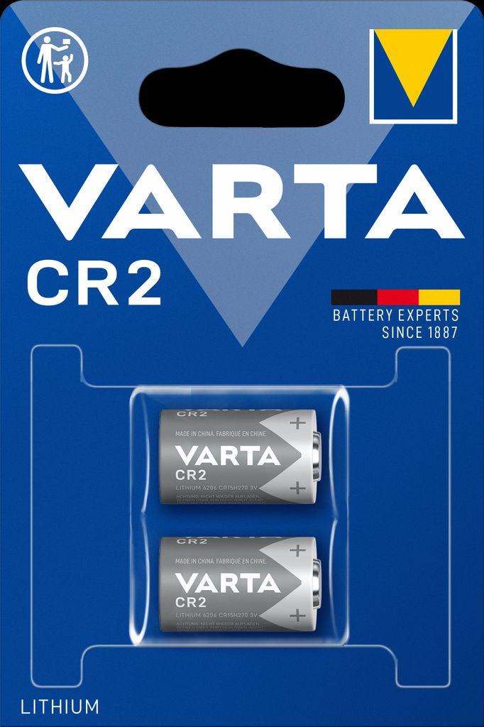 EU Product - Lithium Cylindrical battery CR2, 2-pack thumbnail